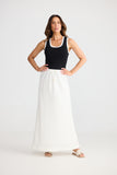 Hettie Bias Skirt Off White