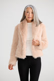 Glamour Fur Jacket Blush Sparkle