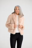 Glamour Fur Jacket Blush Sparkle