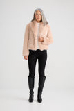 Glamour Fur Jacket Blush Sparkle