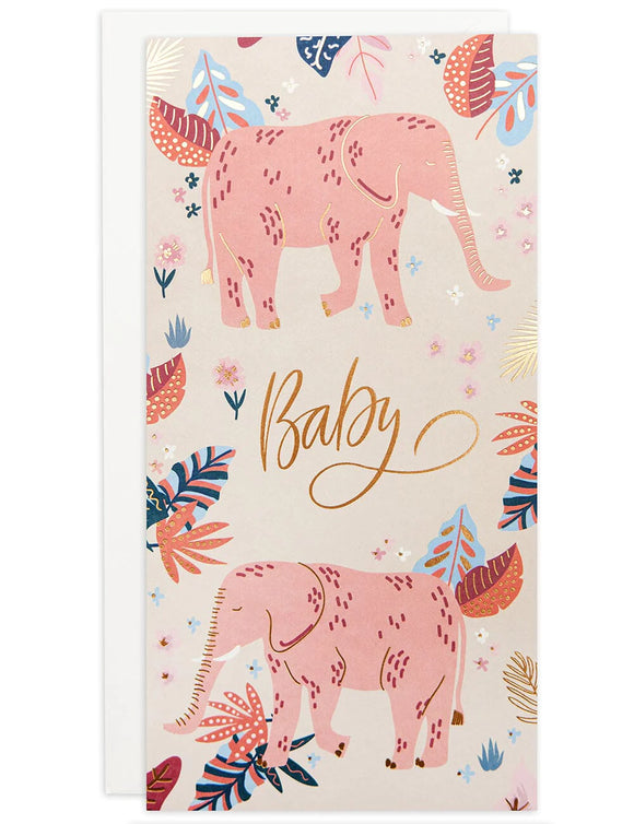 Baby Elephant Tall Card
