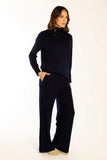 Navy Polo Neck Jumper