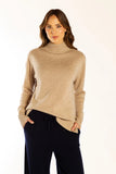 Latte Polo Neck Jumper
