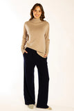 Latte Polo Neck Jumper