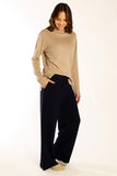 Latte Polo Neck Jumper