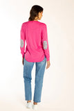 Pink Cotton Cashmere Swing Knit w Liberty Patches
