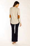 Oatmeal Swing Knit w Tan Patches