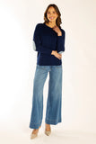Ink Blue Swing Knit w Liberty Patches