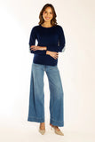 Ink Blue Swing Knit w Liberty Patches