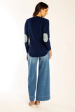 Ink Blue Swing Knit w Liberty Patches