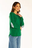 Green Swing Knit w Liberty Patches