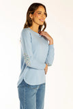 Pale Blue Swing Knit w Liberty Patches