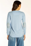 Pale Blue Swing Knit w Liberty Patches