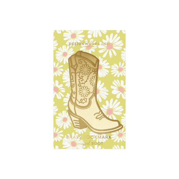 Brass Bookmark Cowgirl Boots