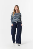 The Hero Stripe Raglan Tee White/Parisian