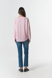 The Hero Stripe Raglan Tee White/Pink A Boo