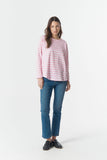 The Hero Stripe Raglan Tee White/Pink A Boo