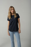 Shaped Hem Tee Parisian Navy