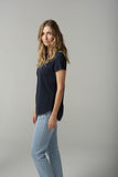 Shaped Hem Tee Parisian Navy