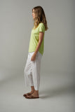 Shaped Hem Tee Shadow Lime
