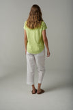 Shaped Hem Tee Shadow Lime