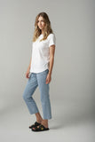 Shaped Hem Tee White