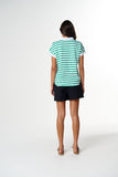 The Day Dream Polo White/ Mint Stripe