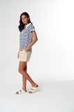 The Day Dream Polo White/ Parisian Stripe
