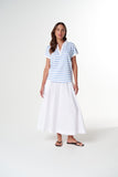 The Day Dream Polo White/ Skyway Blue Stripe