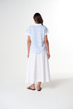 The Day Dream Polo White/ Skyway Blue Stripe