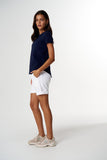 The Shaped Hem Tee - Parisian Navy