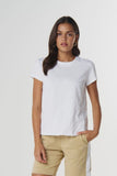 The Shaped Hem Tee - White