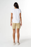 The Shaped Hem Tee - White
