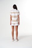 Little Player's Rugby Top White/ Safari Stripe