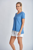 Hi Low Tee Deep Blue