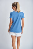 Hi Low Tee Deep Blue