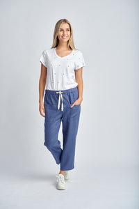 Casual Linen Pant Denim