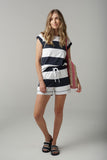 Stripe Shorts White/Parisian