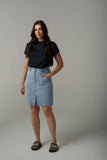 Denim Skirt Light Blue
