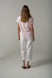 Linen Cropped Pant White