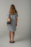 Stripe Raglan Dress White/Parisian