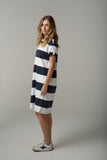 Stripe Rugby Dress White/Parisian