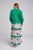 Chunky Crew Neck Cotton Jumper Emerald