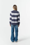 Rugby Club V Neck Sweater Parisian Navy/White