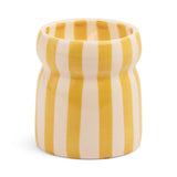 Cabana Ochre Stripe Ceramic Candle Gold Coast