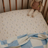 Forget Me Not Organic Fitted Bassinet Sheet/Change Pad Cover
