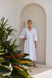 Amor Wrap Dress White