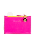 Card Wallet-Neon Patent Pink