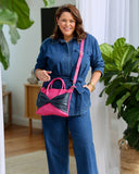 Charlotte Bag Pink/Navy Bow