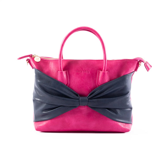 Charlotte Bag Pink/Navy Bow